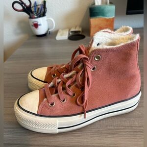 Pink Platform Converse